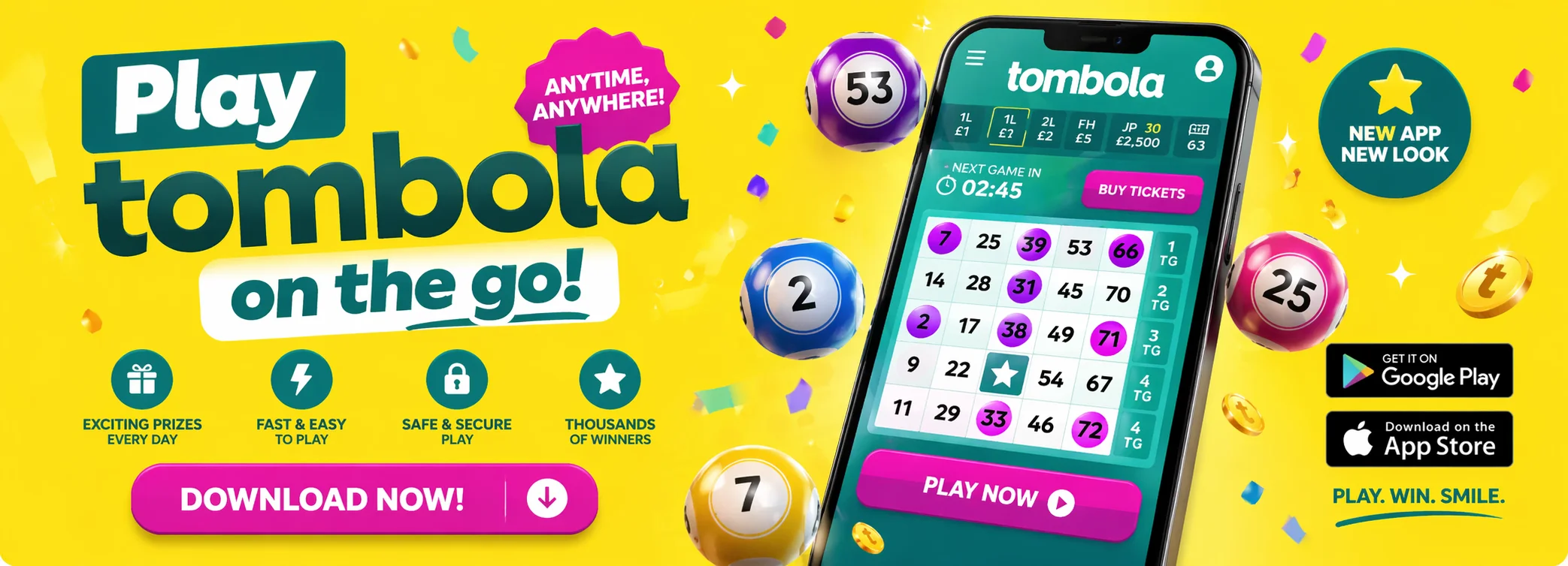 Tombola — home hero